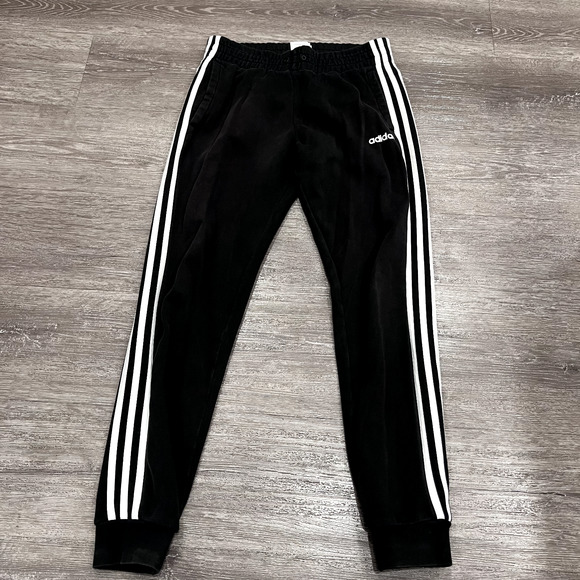 adidas Other - Adidas Pants Mens Small Black White Sweat Pants Athletic Joggers 28x27 Casual